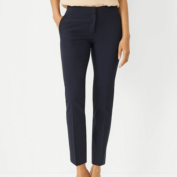 Ann Taylor Navy Pattern Trousers Stretch - Picture 16 of 16